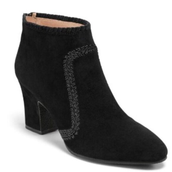 Jack Rogers Black Suede Gemma Ankle Boots - Picture 7 of 7